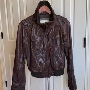 Abercrombie & Fitch leather jacket - size M
